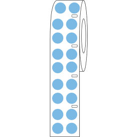 Cryo Direct Thermal Label, 13mm Dots For 2.0mL Tubes, Blue, 4000/Roll