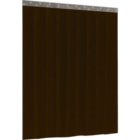 Welding Strip Door, 6'W x 8'H, Semi-Transparent Amber Weldgrade PVC