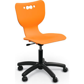 Hierarchy 5-Star Chair, No Arms, Soft Caster, Orange
