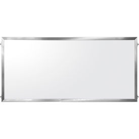 Satin Aluminum Frame Post Panel, Frosted Acrylic Insert, 72"W x 34"H