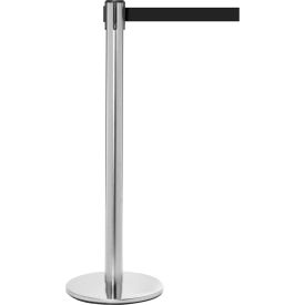 QueuePro 250, Premium Satin Stainless, 2-1/2" Black Post, 11' Black Belt, 2/Pk