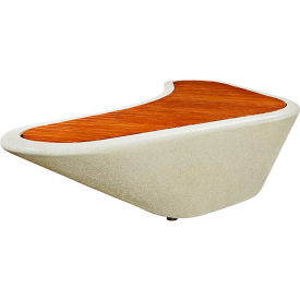 Collaboration Boomerang Bench, 100"L x 41"W x 18"H, Iroko Frame