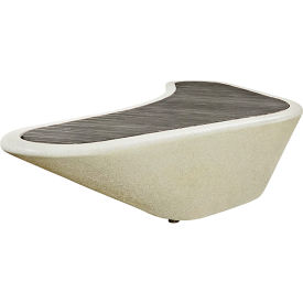 Collaboration Boomerang Bench, 100"L x 41"W x 18"H, Gray Frame