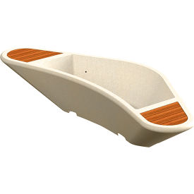 Collaboration Boomerang Planter, 98"L x 40"W x 17-1/2"H, Iroko Frame