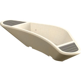 Collaboration Boomerang Planter, 98"L x 40"W x 17-1/2"H, Gray Frame