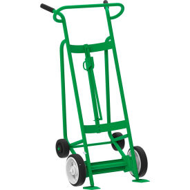 4-Wheel Steel Drum Truck, Solid Rubber Wheels, 1000 lb Capacity