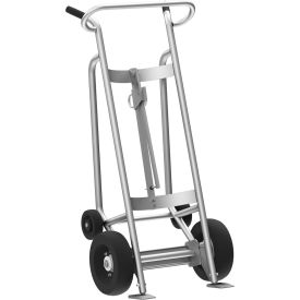 4-Wheel Aluminum Drum Truck with Brakes, Pneumatic Wheels, 1000 lb. Cap.