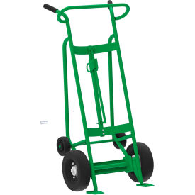 4-Wheel Steel Drum Truck w/ Brakes, Pneumatic Wheels, 1000 lb. Cap.