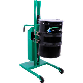 Battery Powered Drum Lift & Rotator, 71" Max Lift, Strap Connection, 800 lb Cap