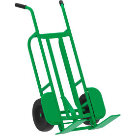 Mini Pallet Steel Hand Truck with Pneumatic Wheels, 1000 lb. Cap, Green