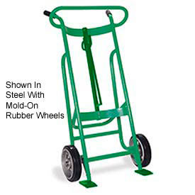 2-Wheel Aluminum Drum Truck - Brakes - Pneumatic Wheels