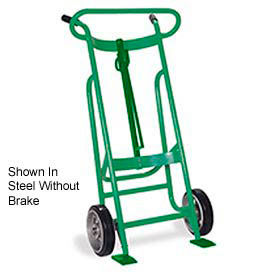 2-Wheel Aluminum Drum Truck - Brakes - Rubber Wheels