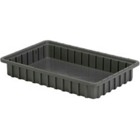 Divider Box, 16-1/2"L x 10-7/8"W x 2-1/2"H, Gray, Polyethylene