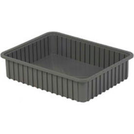 Divider Box, 22-3/8"L x 17-3/8"W x 5"H, Gray, Polyethylene