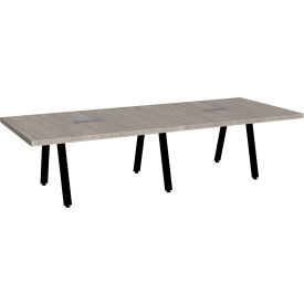 Executive Office Conference Table, A-Frame, 144"L x 48"W x 30"H, Dove Oak