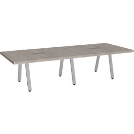 Executive Office Conference Table, A-Frame, 144"L x 48"W x 30"H, Dove Oak