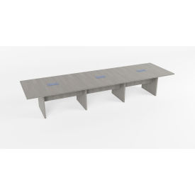Executive Office Conference Table, Slab Base, 168"L x 48"W x 30"H, Dove Oak