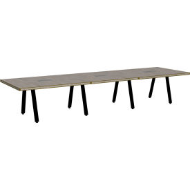 Executive Office Conference Table, A-Frame, 168"L x 48"W x 30"H, Dove Oak