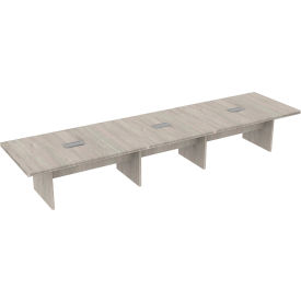 Executive Office Conference Table, Slab Base, 192"L x 48"W x 30"H, Dove Oak