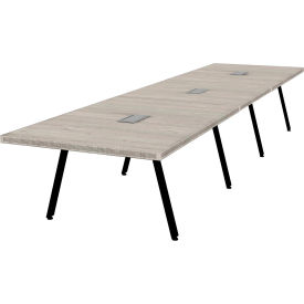 Executive Office Conference Table, A-Frame, 192"L x 48"W x 30"H, Dove Oak