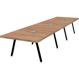 Executive Office Conference Table, A-Frame, 192"L x 48"W x 30"H, Aged Oak