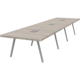Executive Office Conference Table, A-Frame, 192"L x 48"W x 30"H, Dove Oak