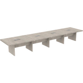 Executive Office Conference Table, Slab Base, 216"L x 48"W x 30"H, Dove Oak