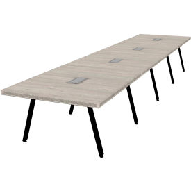 Executive Office Conference Table, A-Frame, 216"L x 48"W x 30"H, Dove Oak