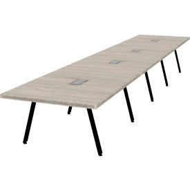 Executive Office Conference Table, A-Frame, 240"L x 48"W x 30"H, Dove Oak