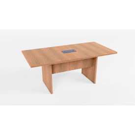 Executive Office Conference Table, Slab Base, 72"L x 36"W x 30"H, Aged Oak