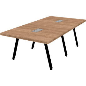 Executive Office Conference Table, A-Frame, 96"L x 48"W x 30"H, Aged Oak