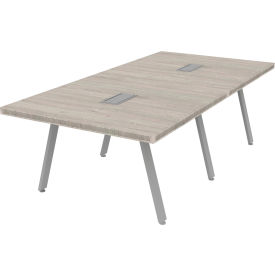 Executive Office Conference Table, A-Frame, 96"L x 48"W x 30"H, Dove Oak