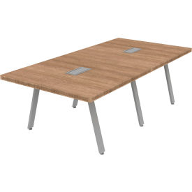 Executive Office Conference Table, A-Frame, 96"L x 48"W x 30"H, Aged Oak