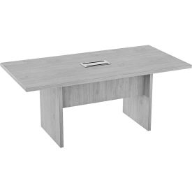 Executive Office Conference Table, Slab Base, 72"L x 36"W x 30"H, Dove Oak