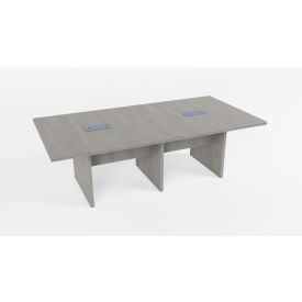 Executive Office Conference Table, Slab Base, 96"L x 48"W x 30"H, Dove Oak
