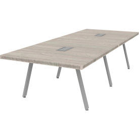 Executive Office Conference Table, A-Frame, 120"L x 48"W x 30"H, Dove Oak