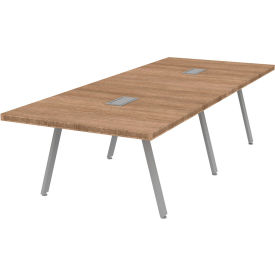 Executive Office Conference Table, A-Frame, 120"L x 48"W x 30"H, Aged Oak