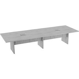 Executive Office Conference Table, Slab Base, 144"L x 48"W x 30"H, Dove Oak