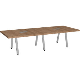 Executive Office Conference Table, A-Frame, 144"L x 48"W x 30"H, Aged Oak