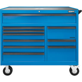 Maintenance Pro™ 10 Drawer Roller Cabinet, 48-1/2"W x 20"D x 43-1/4"H, Blue