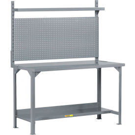 Heavy-Duty Packaging Table with Pegboard Panel & Lower Shelf, 48"W x 24"D