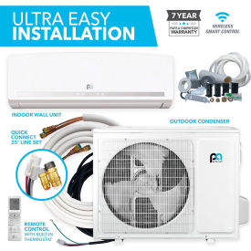 Ductless Mini-Split, Quick Connect, 9000 BTU, 23 SEER, 115V