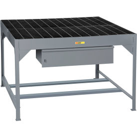 Welder's Table, Removable Bar Grating, Heavy-Duty Drawer, 51"W x 48"D