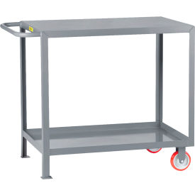Mobile Prep Station, Flush Top Shelf, 32"W x 18"D x 35"H, Gray