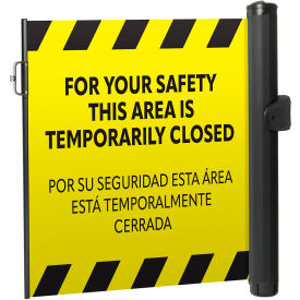 Plus Universal Mounted Barrier, Push-Through Latch, PrePrinted Yellow