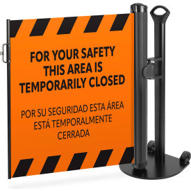 Plus Single Mobile Stand, PrePrinted Orange, Flush Mount Latch