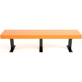Trailside 6' Recycled Plastic Cedar Bench with Black Frame