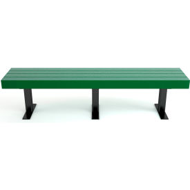 Trailside 6' Recycled Plastic Bench, Green/Black Frame
