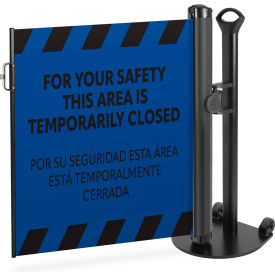 Plus Single Mobile Stand, PrePrinted Blue, Flush Mount Latch