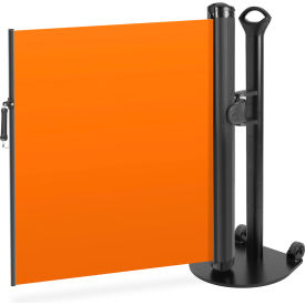 Plus Single Mobile Stand, Industrial Hook, Blank Orange
